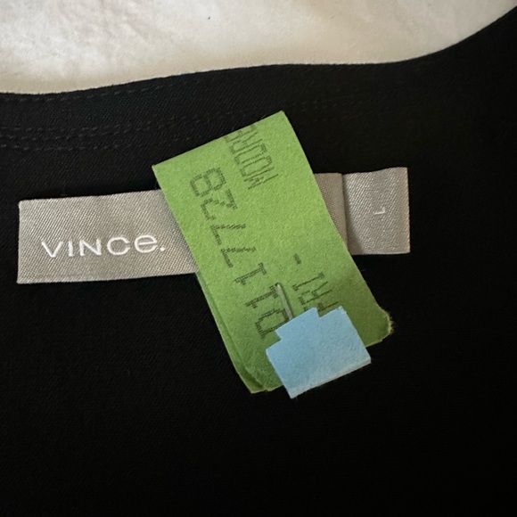 Vince black tunic with tassel tie, size large - Picture 5 of 9